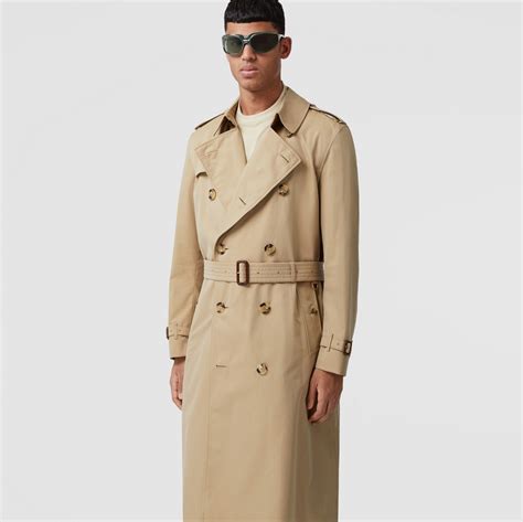 burberry mens 3 button coat|Long Kensington Heritage Trench Coat in Coal blue .